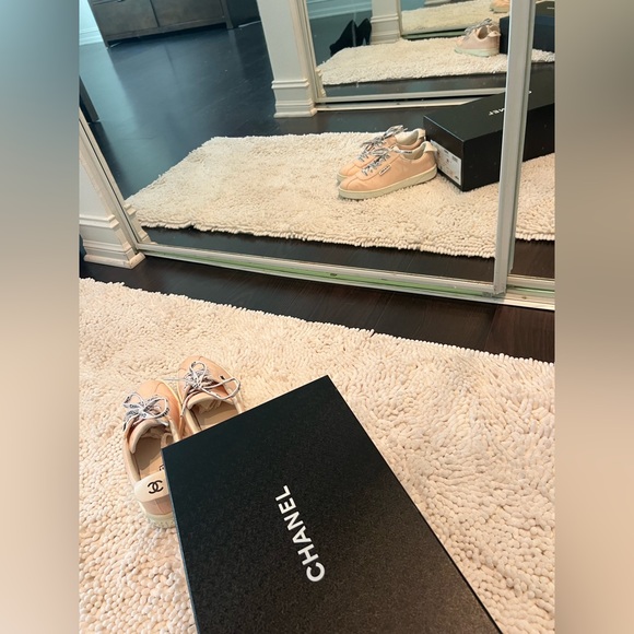 RARE- Authentic-CHANEL sneakers- PINK  (worn twice only) - Picture 2 of 8